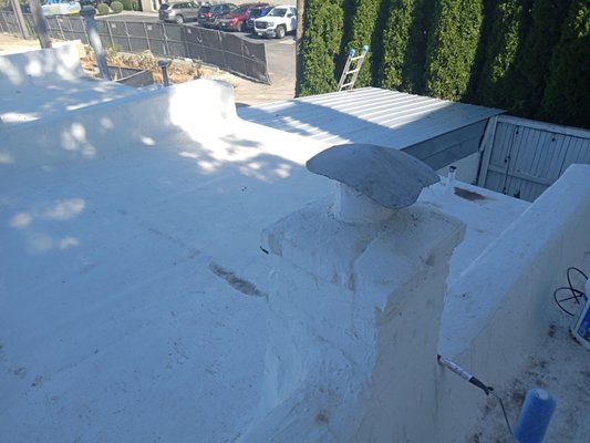 Another before picture of the rooftop in downtown Richmond