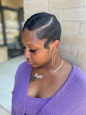 Pixie Cut with Waves