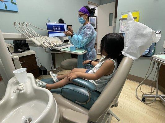 Seri cleaning my 4 yo's teeth