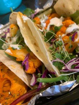 BUFFALO CAULIFLOWER TACOS