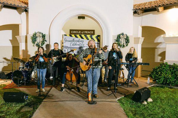 The Worship Team celebrating the groundbreaking of our new worship facility in December 2023.
 
 God is good!