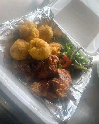 Pollo BBQ con Bolitas de Mofongo / BBQ Chicken with Mofongo Balls