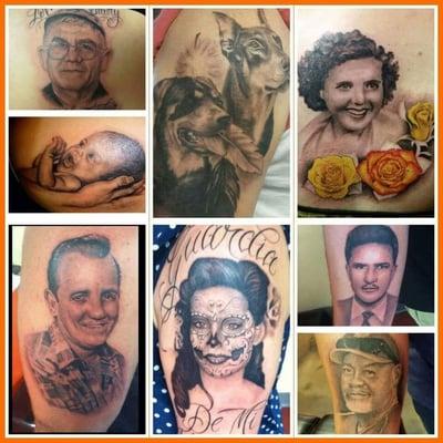 Portraits by Jesse marquez .. if you are looking to get an amazing portrait  stop by Inkland ... jesse is awesome at portraits