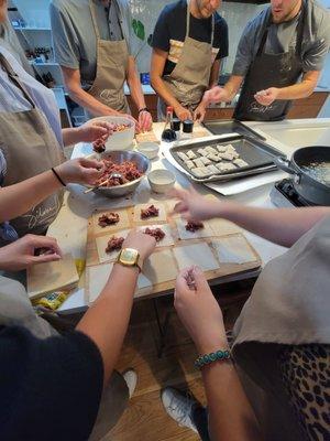 Cooking class during team offsite