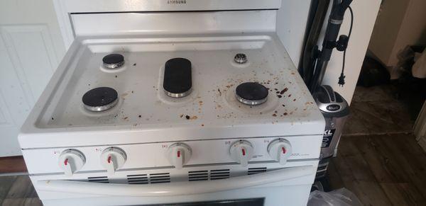 Cleaning your stove. This includes stove top and Inside the oven