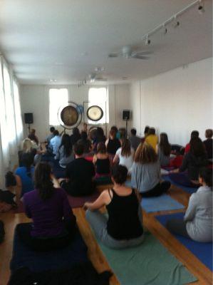 Soundbath at Chakra 5 yoga studio in East Hollywood