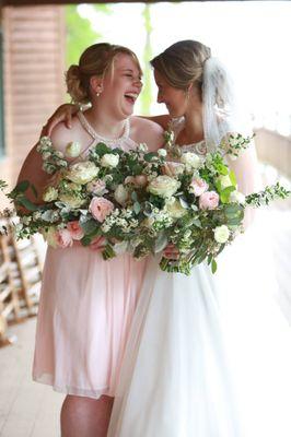 Beautiful brides with their stunning girls from Matt Flora Hair Studio!