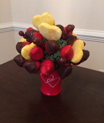 Valentine's Day 'bouquet'. Fruit was perfect!