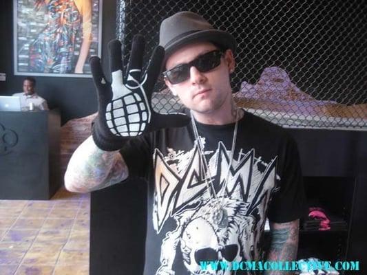 Owner Benji Madden (Good Charlotte) inside DCMA Collective store