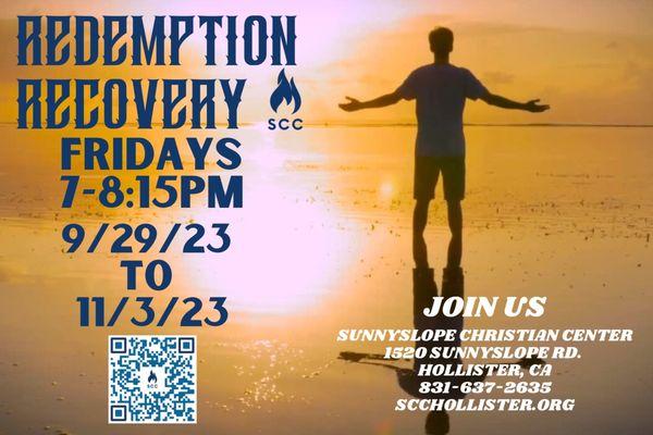 Join us for our new ministry: Redemption Recovery