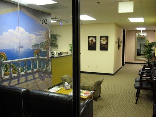 Reception area of Park East Dental