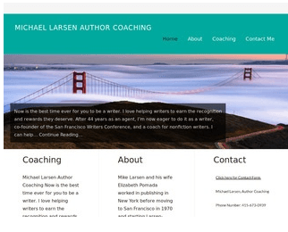 Michael Larsen author coaching, website by askmepc-webdesign