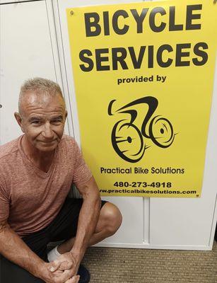 Mike. The bike fitter and mechanic