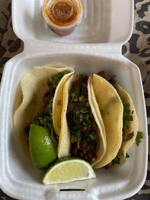 Beef fajita tacos