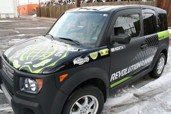 Revolution Running Vehicle Wrap by HFB