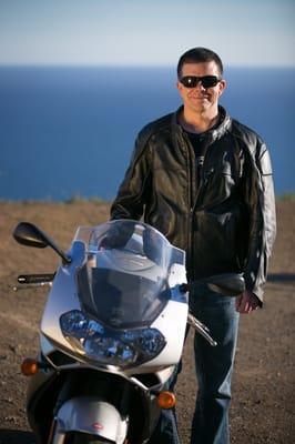 Jim Romag heads up the San Ramon office and rides a Ducati