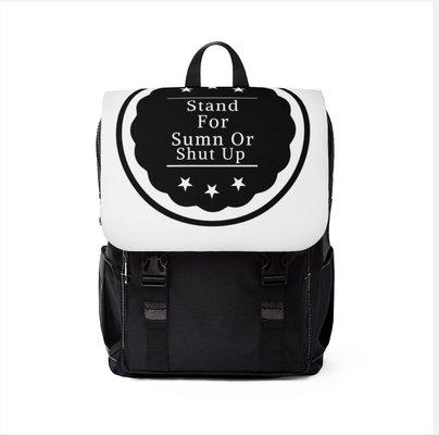 StandForSumn Or Shut Up Front-Flap Backpack.