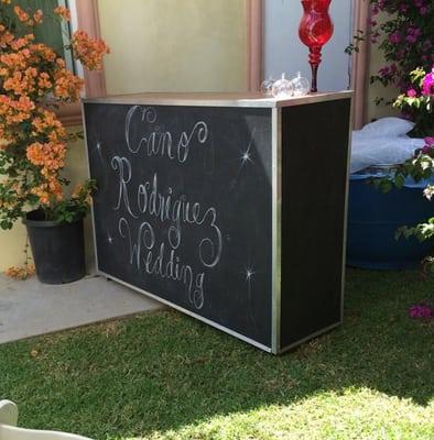 Chalk Board bar, customize it with your own message