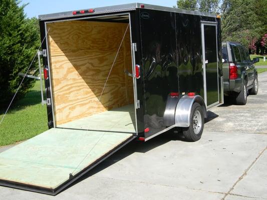 6 x 12 enclosed trailer for your items to be shipped in.