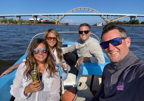 By the Hoan Bridge on the Retro Boat