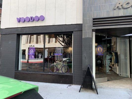 Storefront of VOODOO in downtown LA