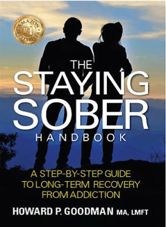 Front cover of my book, "The Staying Sober Handbook"