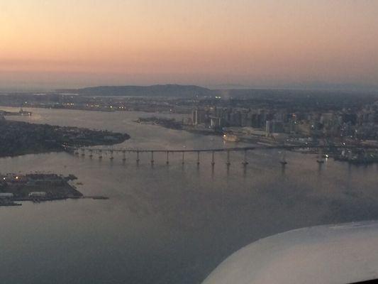 Approaching the Coronado bridge.