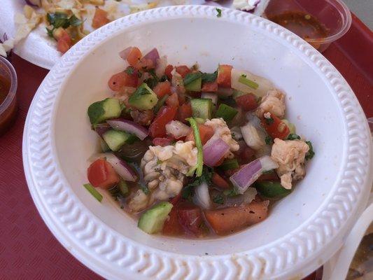 Yummy ceviche - amongst the best I've ever had!