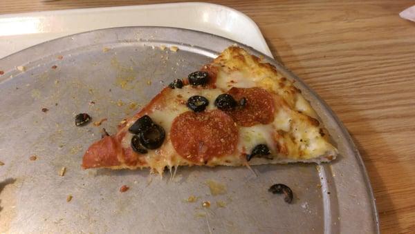 Last slice of pizza before eaten