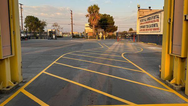 Line Striping for SA Recycling in San Bernardino, CA