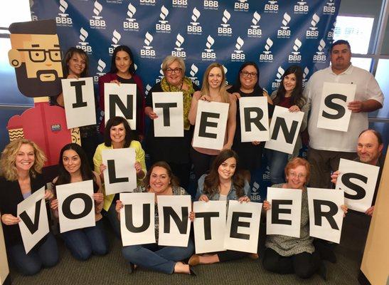 We love our interns and volunteers!