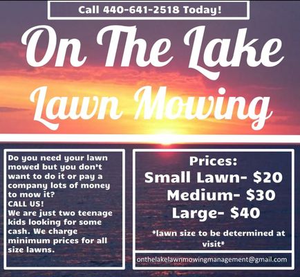 On the Lake Lawn Mowing