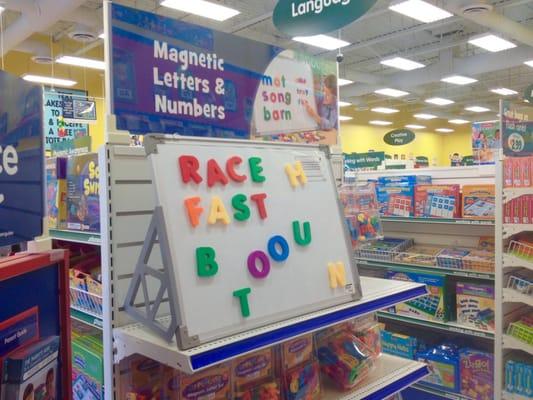 Magnetic letters and numbers