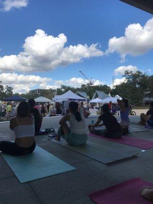 Free donation yoga classes all day!