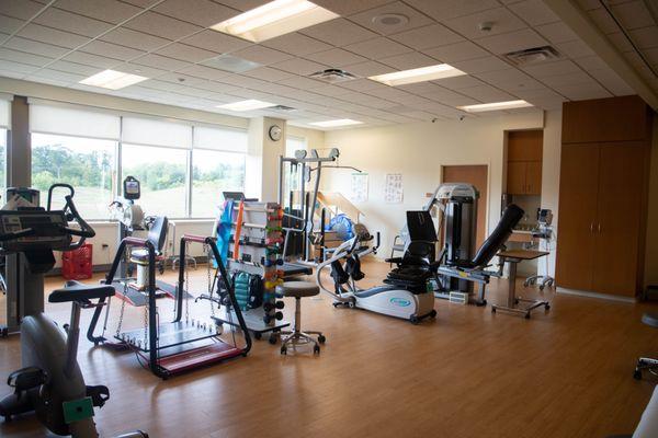 Rehabilitation Services Gym. Spooner Health offers Physical, Occupational and Speech Therapy services.