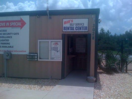 Entrance to Self Service Rental Center