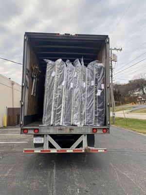 Truck load mattresses ready to go!