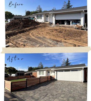 Before and after on our work