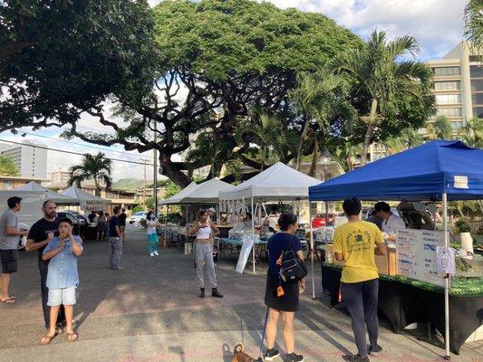 A view of the market. Wasn't able to take all sides but there are more vendors