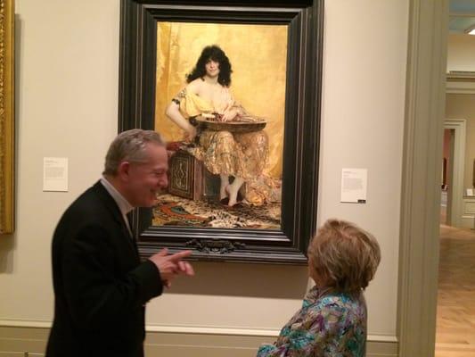 Professor Lear looks at Salome with Dr. Ruth