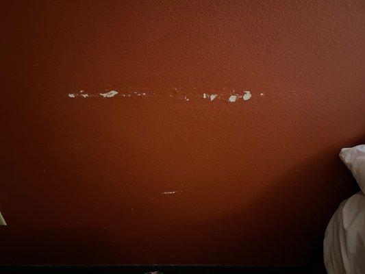 Paint scraped off of the wall.