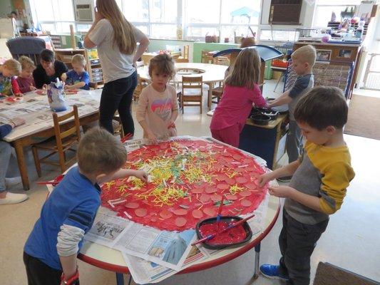 Collaborative art is common in our classroom!