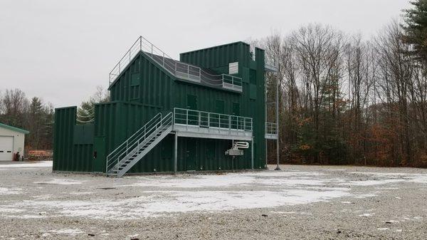 This is a practice burn building we build for the Pittsfield Fire Academy in Vermont.