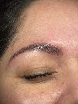 Brow lamination and tint