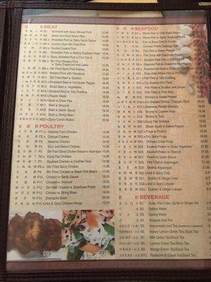 Menu @ Sichuan Bistro