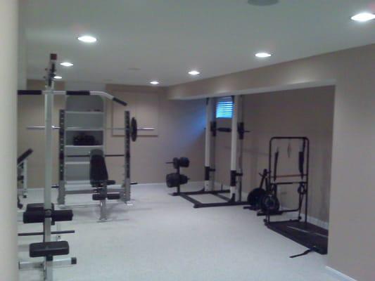 Remodeled Basement to Exercise Room