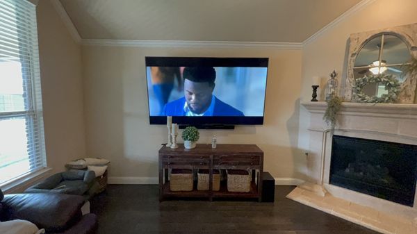 85inch tv install