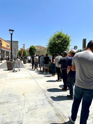 On Mother's Day outside La Carniceria Meat Market.