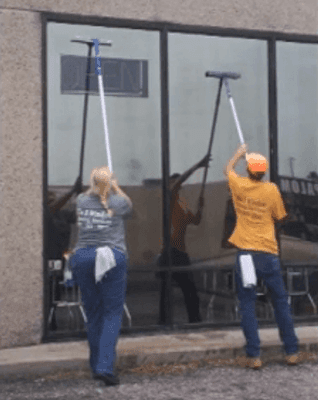 At 9to5 Window Service, the owner Katherine always takes it upon herself to show new employee's how she wants her windows cleaned.