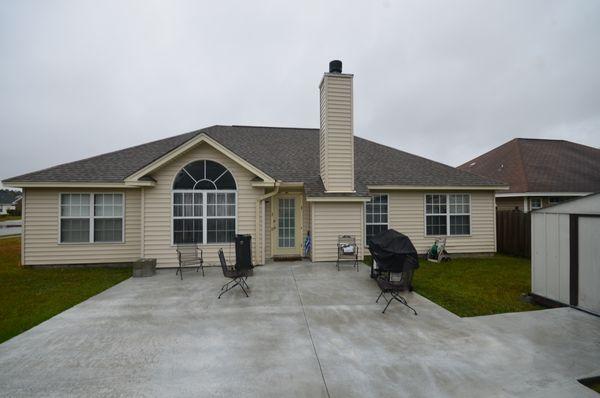 Rear exterior home and patio